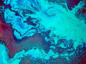 arial view of water movement