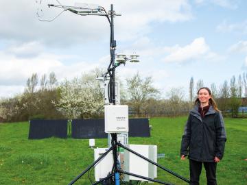 FDRI weather station person for scale