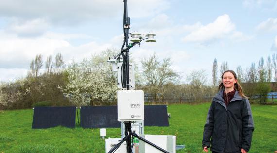 FDRI weather station person for scale