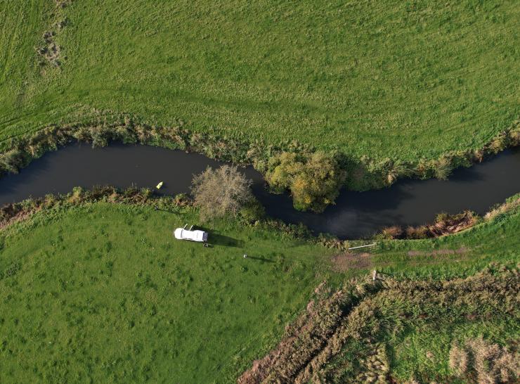 Ariel view of a river
