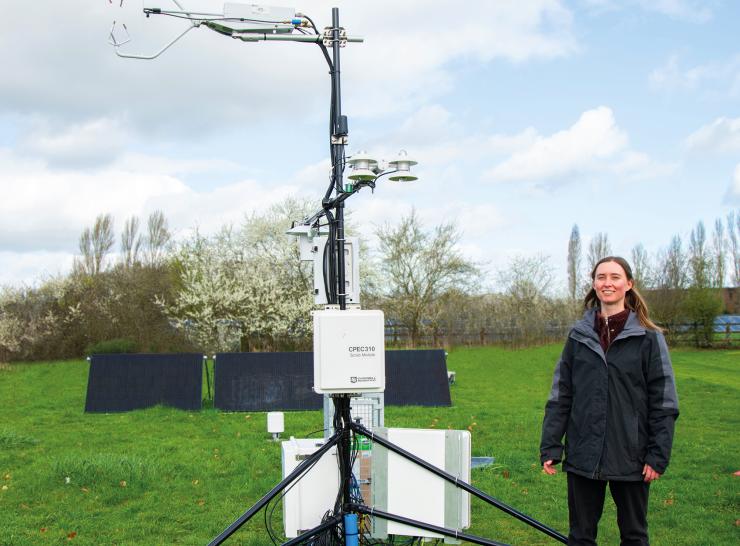 FDRI weather station person for scale